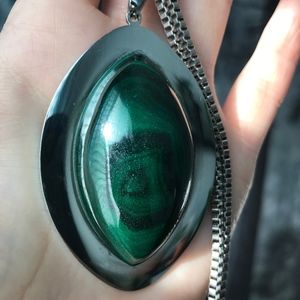 Evil Pawn Jewelry Fyglia Necklace in Malachite